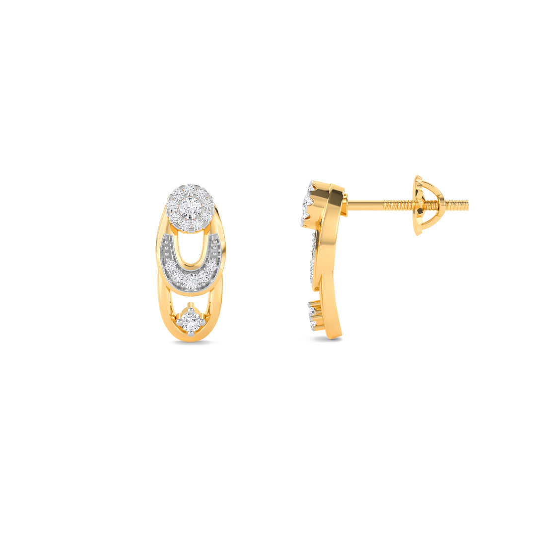 Modern Lab Grown Diamond Earrings