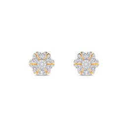 Diamond Cluster Flower Studs