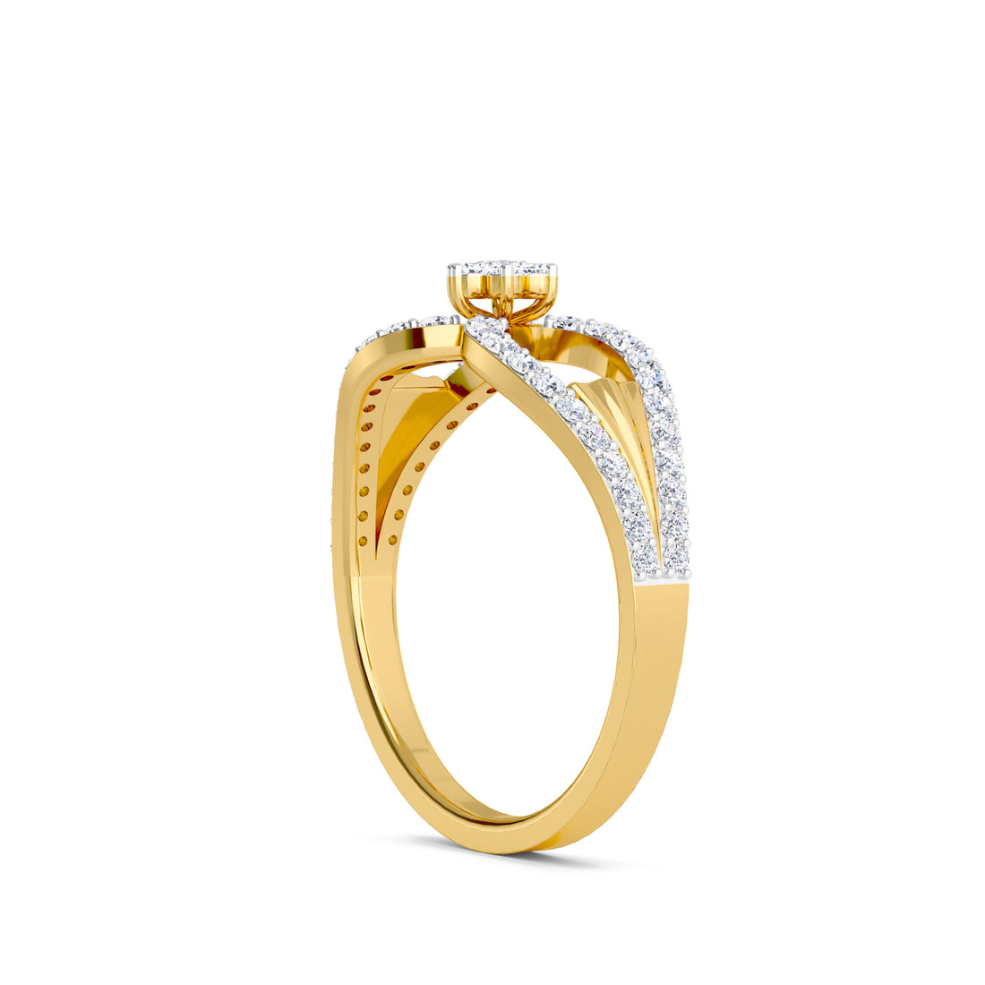 Infinity Shape Round Lab Grown Diamond Ring