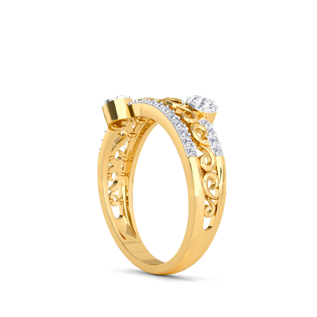 Lab Grown Diamond Art Deco Rose Gold Ring