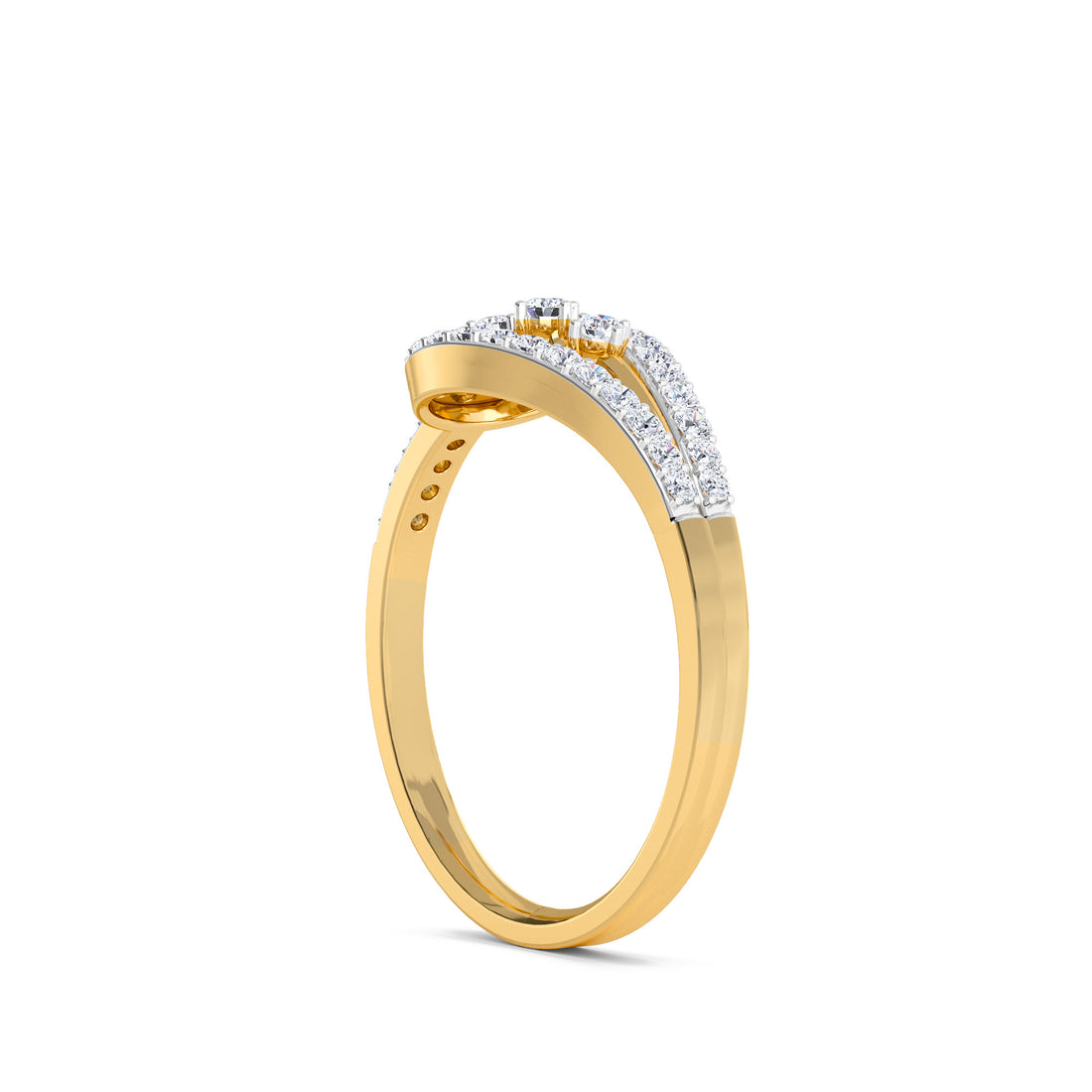 Refind Two Tone Lab Grown Diamond Tiny Band