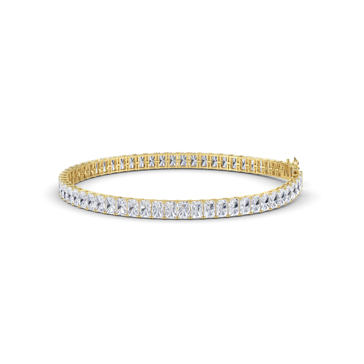 Gleaming Radiant Lab Grown Diamond Tennis Bracelet