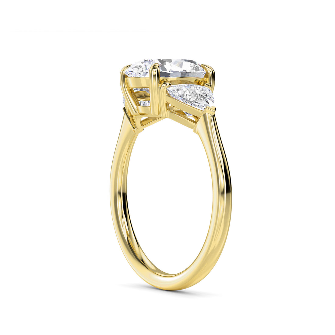 Elegant Three Stone Daily Wear Lab Grown Diamond Ring