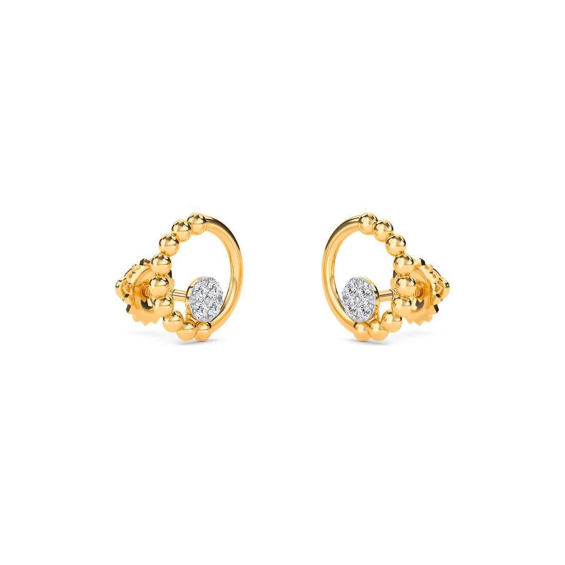 Strands Lab Grown Diamond Open Circle Earrings