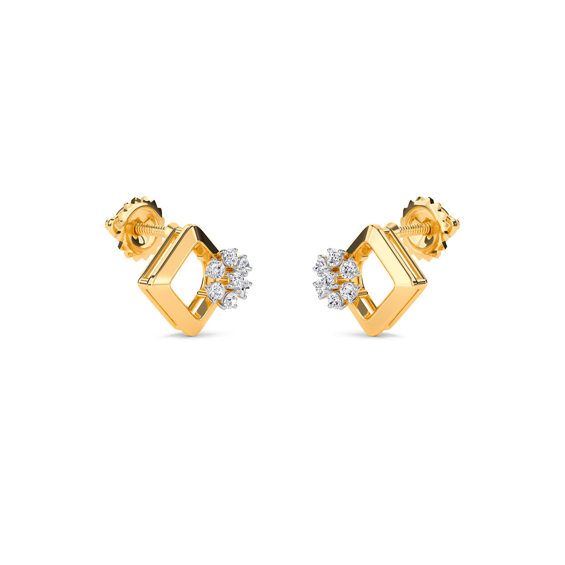 Regal Clasp Lab Grown Diamond Stud Earrings